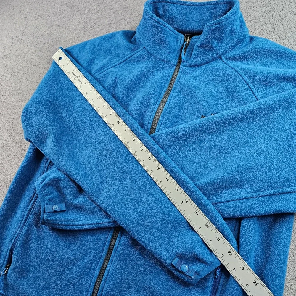 The North Face Fleece Jacket Men's Medium Blue Regular Fit Long‎ Sleeve Full Zip